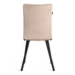 Стул обеденный La Rousse (2 шт. в упаковке), NEW, велюр, бежевый/черный, 7, 45х55х93 см | изображение 4