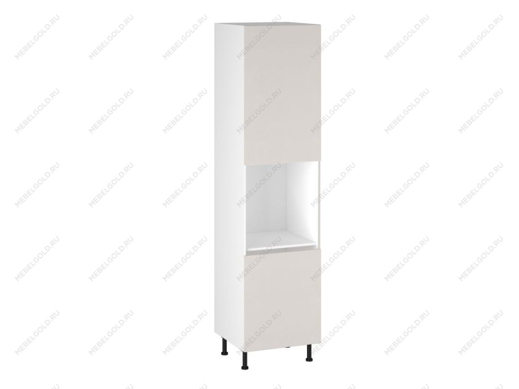 Шкаф-пенал 960 ПГ-60 бок правый МДФ, Виста (600*586*2456) Экокожа Белый, 26288