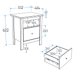 САГА тумба прикроватная белая | изображение 4