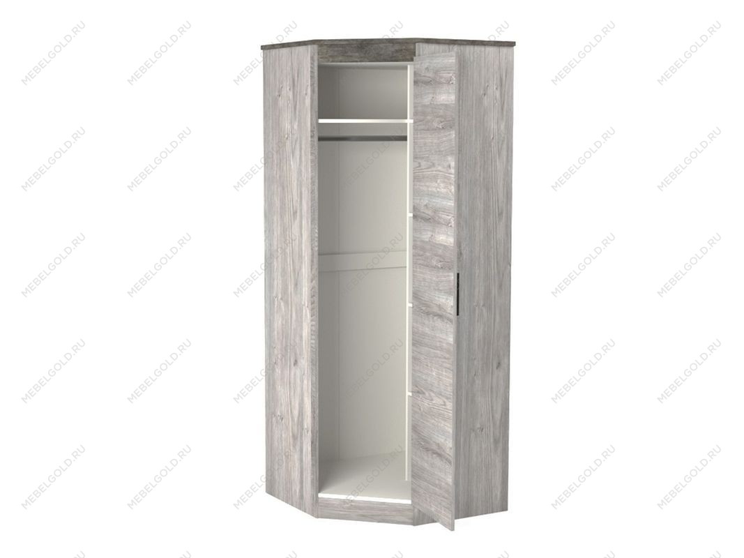 Шкаф угловой 2300, Денвер (879*879*2300) Риббек серый, 11731 | изображение 1