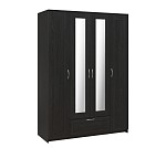 БРИМНЭС / СИРИУС Шкаф четырёхдверный ИКЕА / IKEA с одним выдвижным ящиком и двумя зеркалами, Дуб Венге | изображение 3