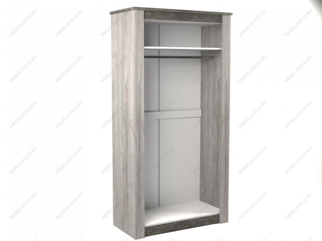 Шкаф 2-х дверный 2194, Денвер (1122*538*2194) Риббек серый, 11710 | изображение 1