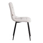 Стул CHILLY (mod. JSC-220), Велюр/металл, 44,5х52,5х88 см, Light grey (светло-серый) HLR14 / черный | изображение 1