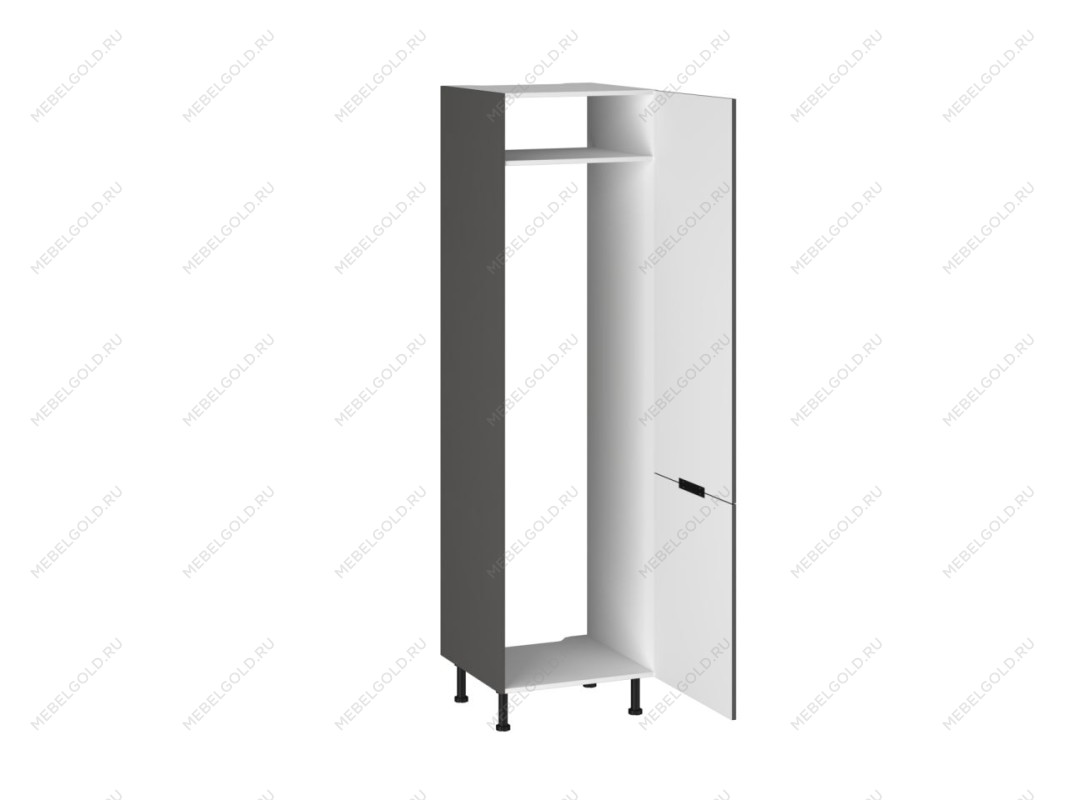 Шкаф-пенал ПХ-60 бока МДФ, Виста (600*586*2216) Экокожа Серый, 26677 | изображение 1