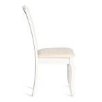 Стул - Афродита/Aphrodite, дерево гевея, 46х54х99см, Ivory white, ткань кремовая с рисунком (А04) | изображение 1