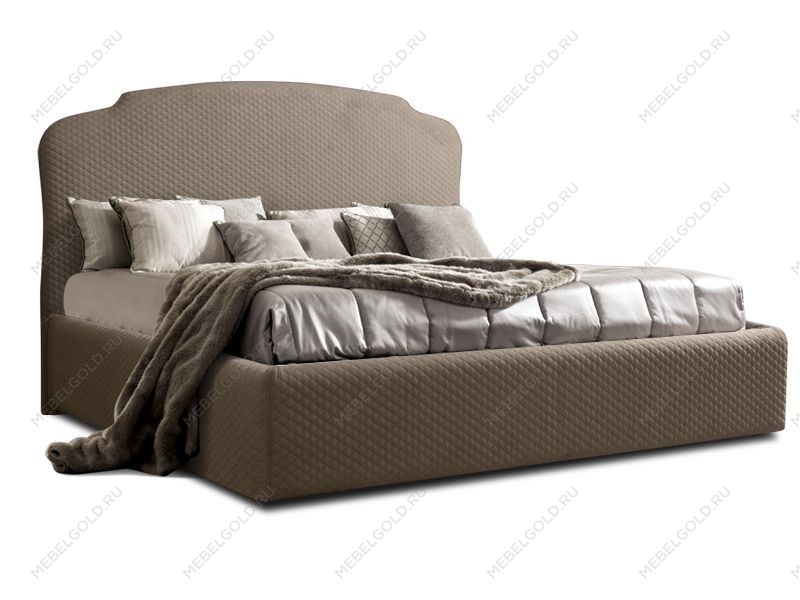 Кровать Римини 1,4 м, с подъемным механизмом (пепел), РМКР140-1[3], гладкие царги | изображение 1