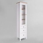 САГА шкаф с витриной 50 белый/ясень | изображение 1