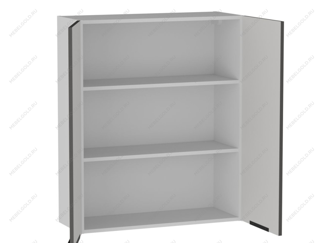 Шкаф 960 2-х дверный ШГ-80, Ватель (800*316*960) Экокожа Серый, 24563 | изображение 1