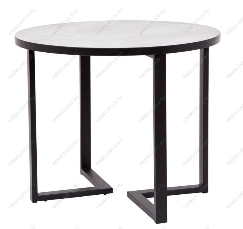 Стол круглый Лофт Зиг-Заг (ЛДСП 32 мм /Мрамор сетте 1468/ кромка чёрная) | изображение 4