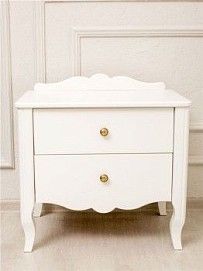 Тумбочка Версаль 2 ящика (белый)