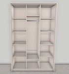 Шкаф Лара 3-дверный бежевый глянец | изображение 1