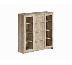 БРИМНЭС / СИРИУС тумба ИКЕА / IKEA 2 двери со стеклом и 4 ящика 117х123 сонома | изображение 3