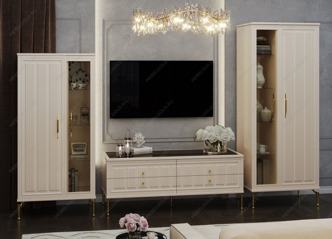 Гостиная Замира 2+тв+2 бежевый