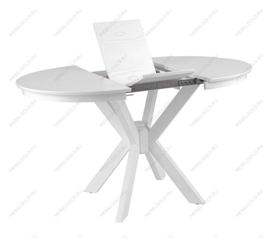 Стол Милан 900 раздвижной (белая эмаль) | изображение 2
