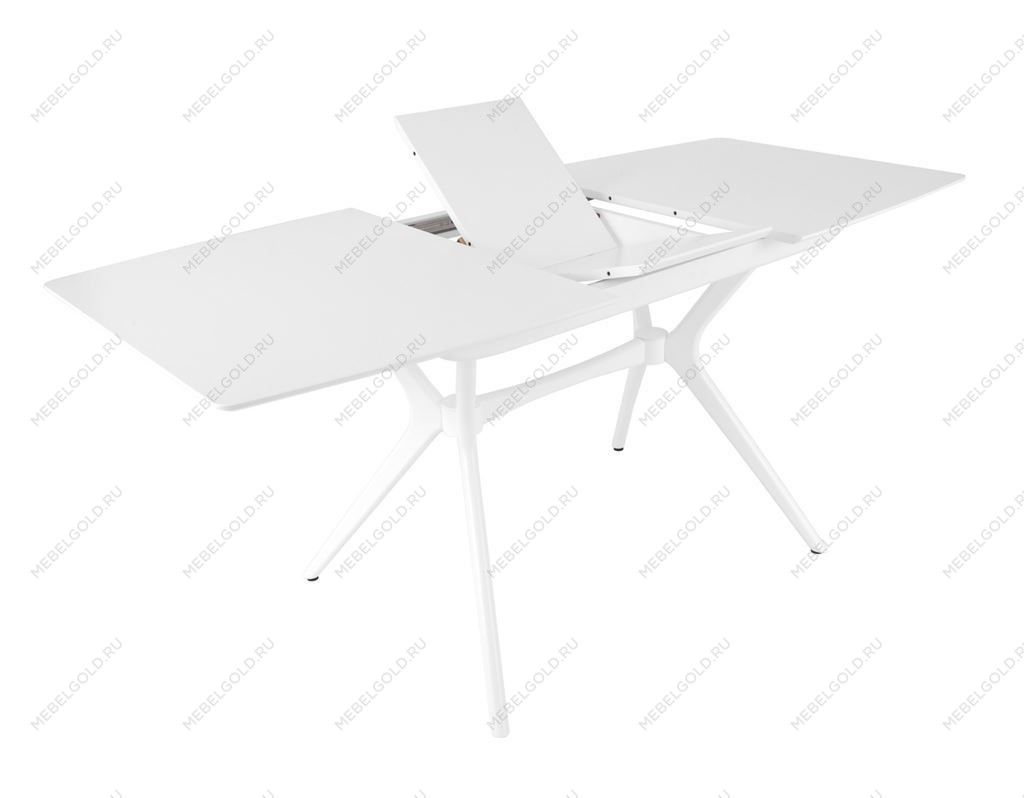 Стол Марко (1300*820+320/цвет столешницы Белый/цвет ножек Белый) | изображение 2