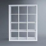 КАЛЛАКС / ФОРА Стеллаж ИКЕА / IKEA 12, широкий стеллаж с открытыми ячейками, тамбурат, цвет белый | изображение 2