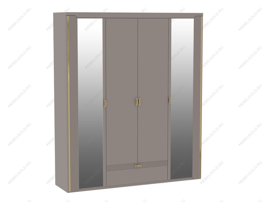 Шкаф 4-дверный NEW, Сиде (1960*523*2304) Мокко, 12627