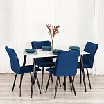 Стул обеденный Bari (2 шт. в упаковке), LT, велюр, Blue (синий), 41х55х89 см | изображение 10