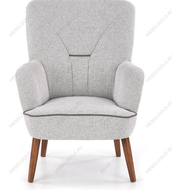 Кресло Halmar BISHOP (светло-серый/орех) | изображение 5