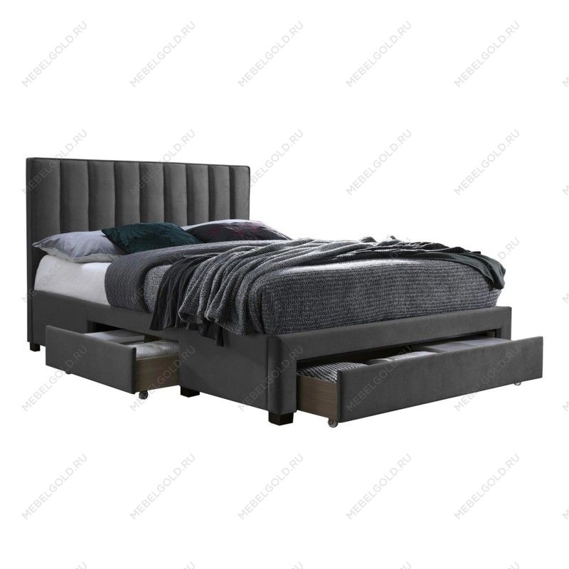 Кровать Halmar GRACE (серый) 160/200