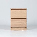 МАЛЬМ / VARMA Тумба прикроватная ИКЕА / IKEA 2, 40x54.8x40, шпон, беленый дуб | изображение 2