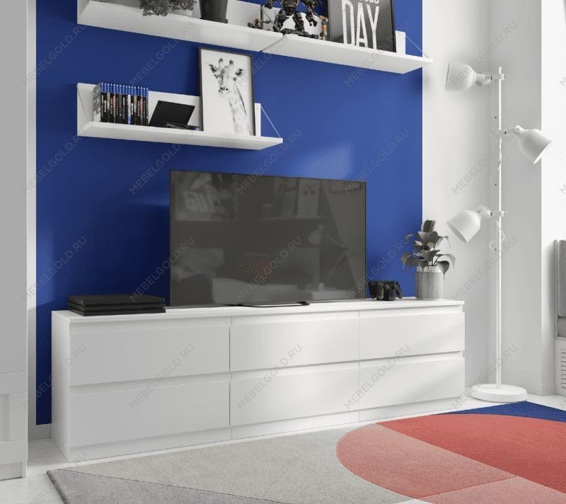 КАСТОР (KULLEN) тумба ИКЕА / IKEA 6 ящиков белая | изображение 4