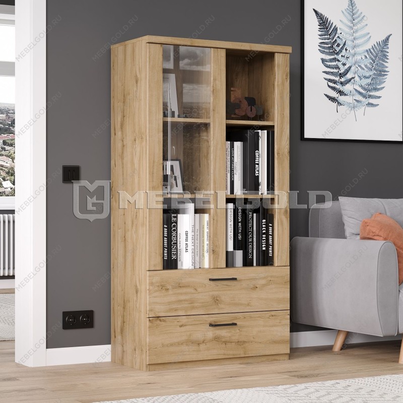 Шкаф с витриной Дорсет 1V2S3N | изображение 2