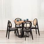 Стул FENRIR, дерево вяз, 42х45х85 см, черный | изображение 13