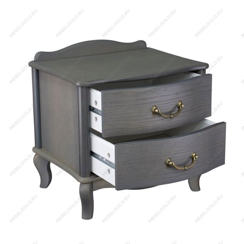 Прикроватная тумбочка Джульетта 2 ящика (Серый ясень) | изображение 2