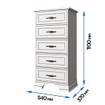 Комод Тиффани 5S/50 вудлайн кремовый | изображение 2