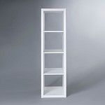 КАЛЛАКС / ФОРА Стеллаж ИКЕА / IKEA 4 с четырьми открытыми ячейками, тамбурат, белый | изображение 2