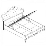 Кровать Мишель 180х200 см с подъёмным механизмом белый матовый | изображение 3