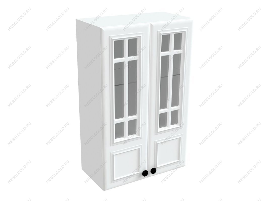 Шкаф со стеклом ШСТ-60, Бьянка (600*320*960) Белый, 21132