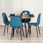 Стул BREEZE (mod. 4724), Велюр/металл, 44 х 53 х 87 см, Dark turquoise (темно-бирюзовый) HLR62 / черный | изображение 11