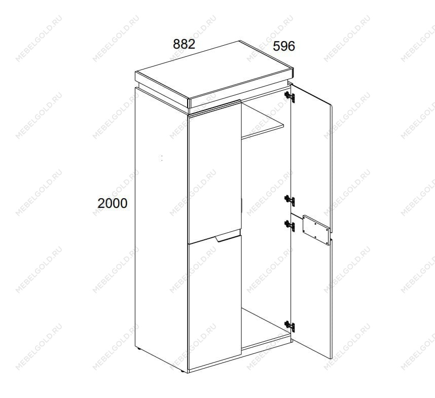 Шкаф 2-створчатый Торино 2DG | изображение 1