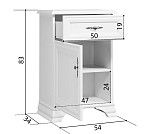 Тумба Кентаки KOM1D1S/L белый | изображение 3