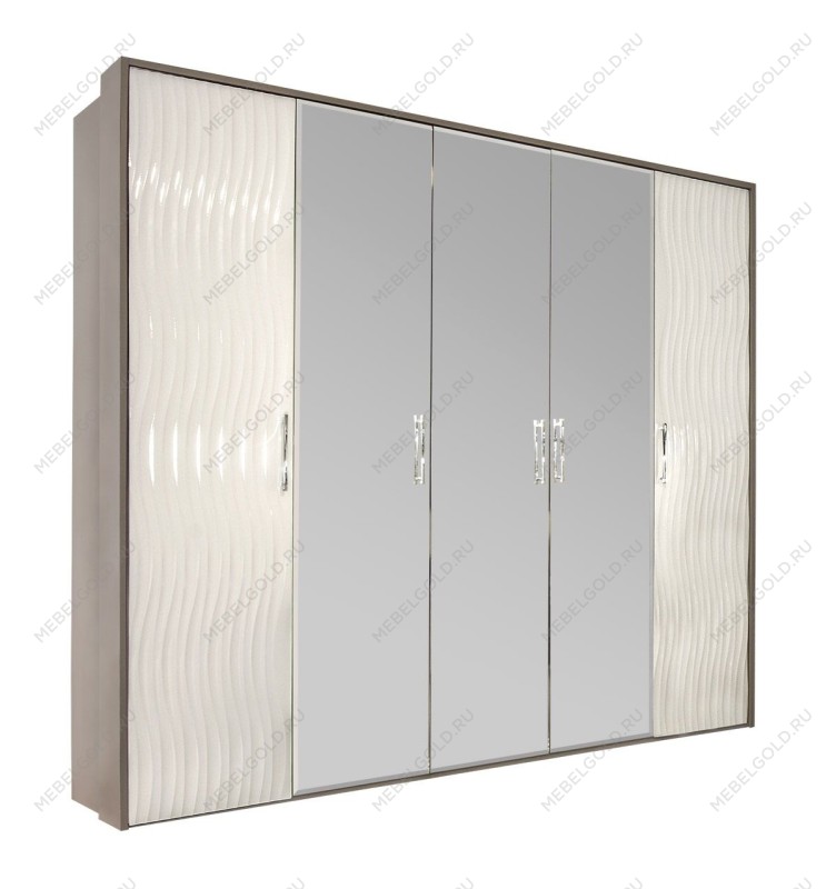 Шкаф Гравита 5-дверный белый глянец