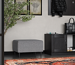 Лобня - Пуф Киркас светло-серый, рогожка | изображение 3