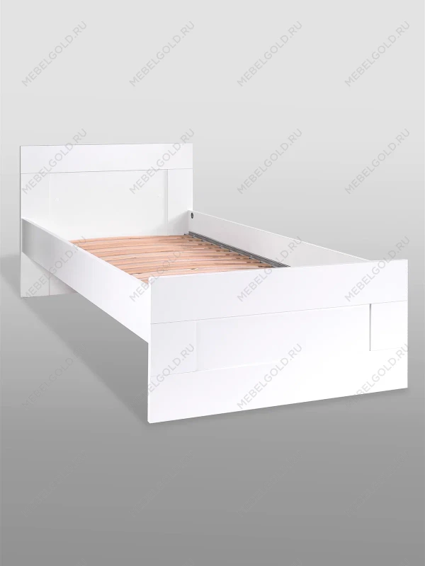 Кровать односпальная Сириус, 90х200 см, белая | изображение 12