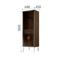 Витрина Bogemia Woodline Fi (Мокка/Хром) БМВ1-1С