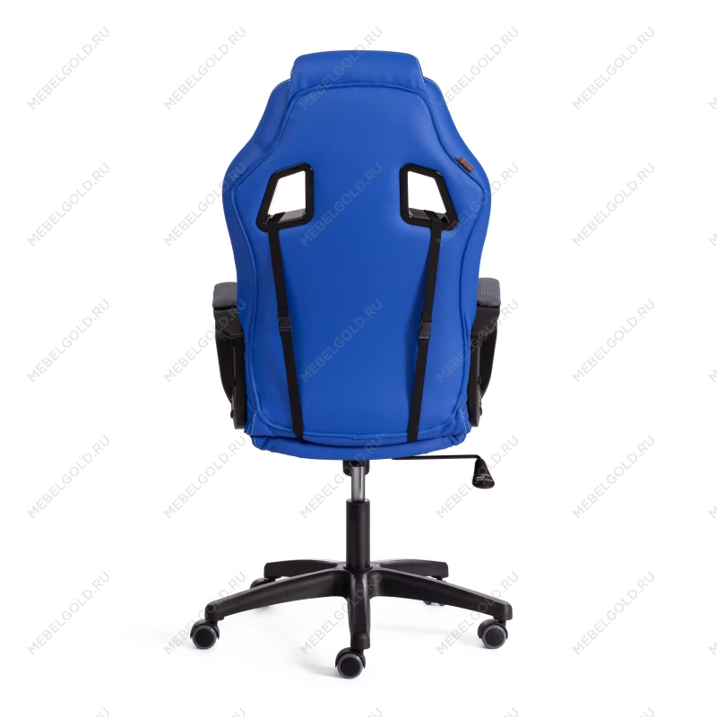 Кресло DRIVER (22), кож/зам/ткань, синий/серый, 36-39/TW-12 | изображение 3