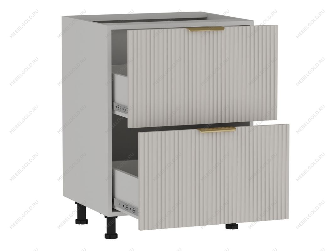 Стол с ящиками СЯ-2-60 , Монза (600*523*820) Экокожа Бежевый, 23122 | изображение 1