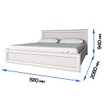 Кровать Тиффани 180 с подъемным механизмом вудлайн кремовый | изображение 2