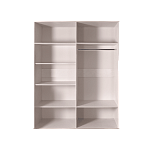 Шкаф 4-х дв. для платья и белья Диора слоновая кость/серебро ДШ2/4 | изображение 1