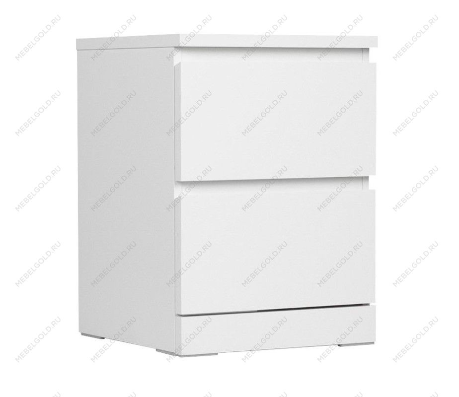 МАЛЬМ / VARMA Тумба прикроватная ИКЕА / IKEA 2, 40x54.8x40, пигмент, белый