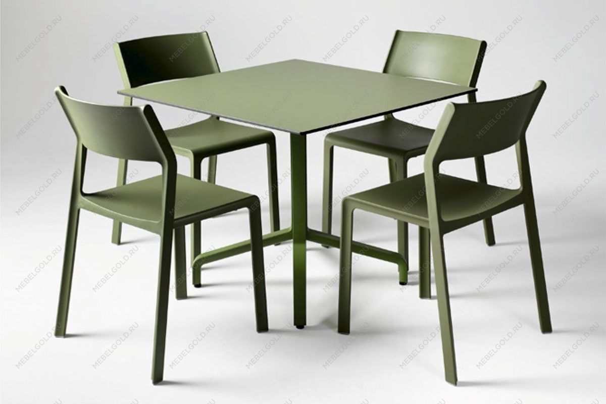 Стол складной квадратный Frasca Mini 70*70, тортора (база + столешница) | изображение 1