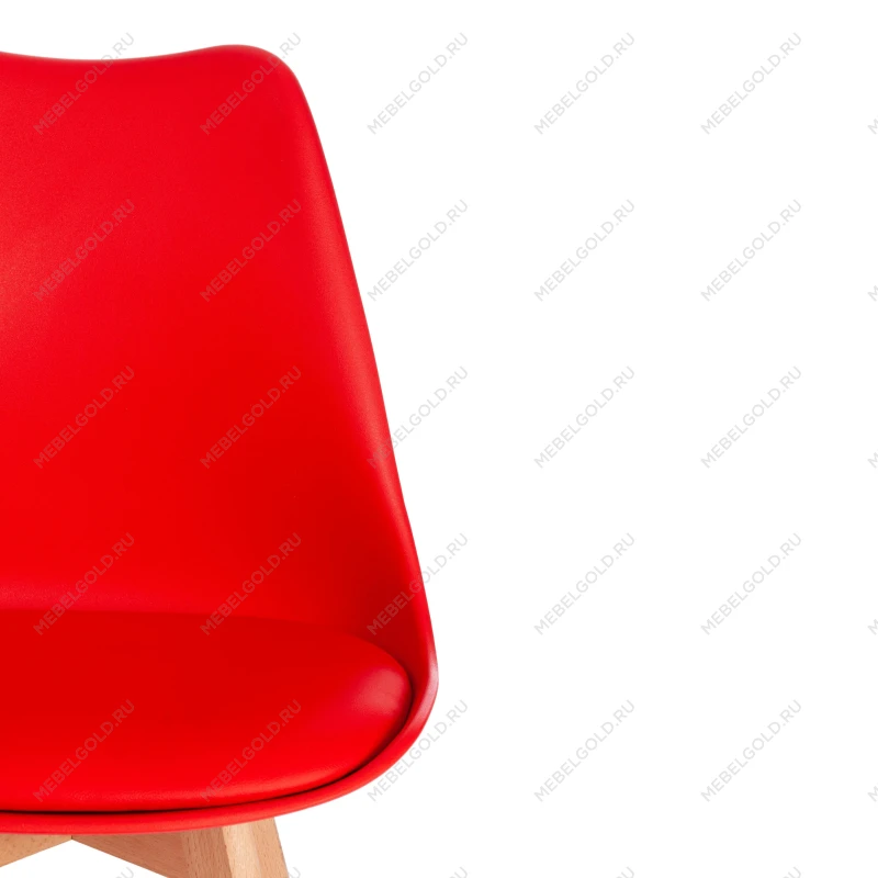 Стул TULIP (mod. 73)/1 шт. в упаковке, дерево/пластик/ПУ, 48.5*52.5*83cм, красный | изображение 5