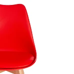 Стул TULIP (mod. 73)/1 шт. в упаковке, дерево/пластик/ПУ, 48.5*52.5*83cм, красный | изображение 5