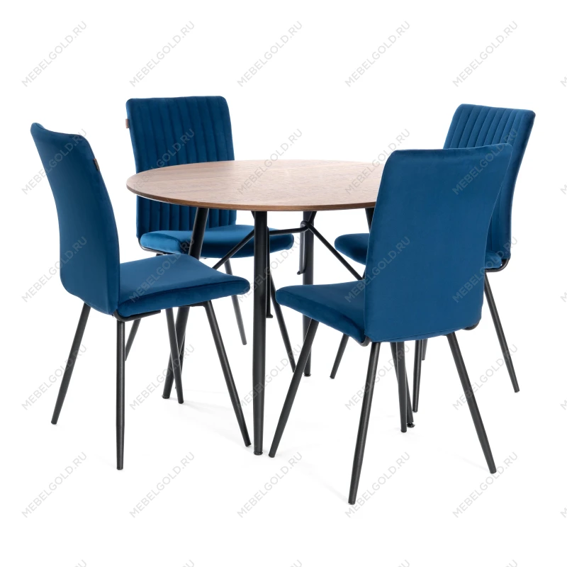 Стул обеденный Monte Carlo, TREND, велюр, Blue (синий), 49х51х93 см | изображение 14