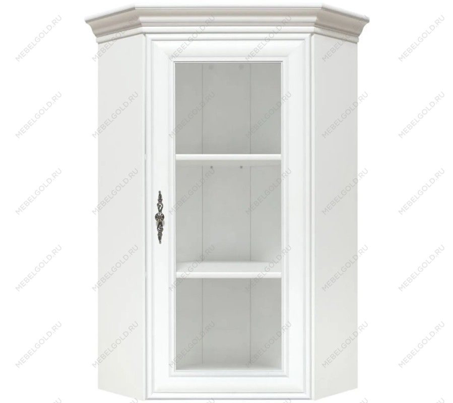 Шкаф верхний с витриной Кентаки NADN1W белый | изображение 1